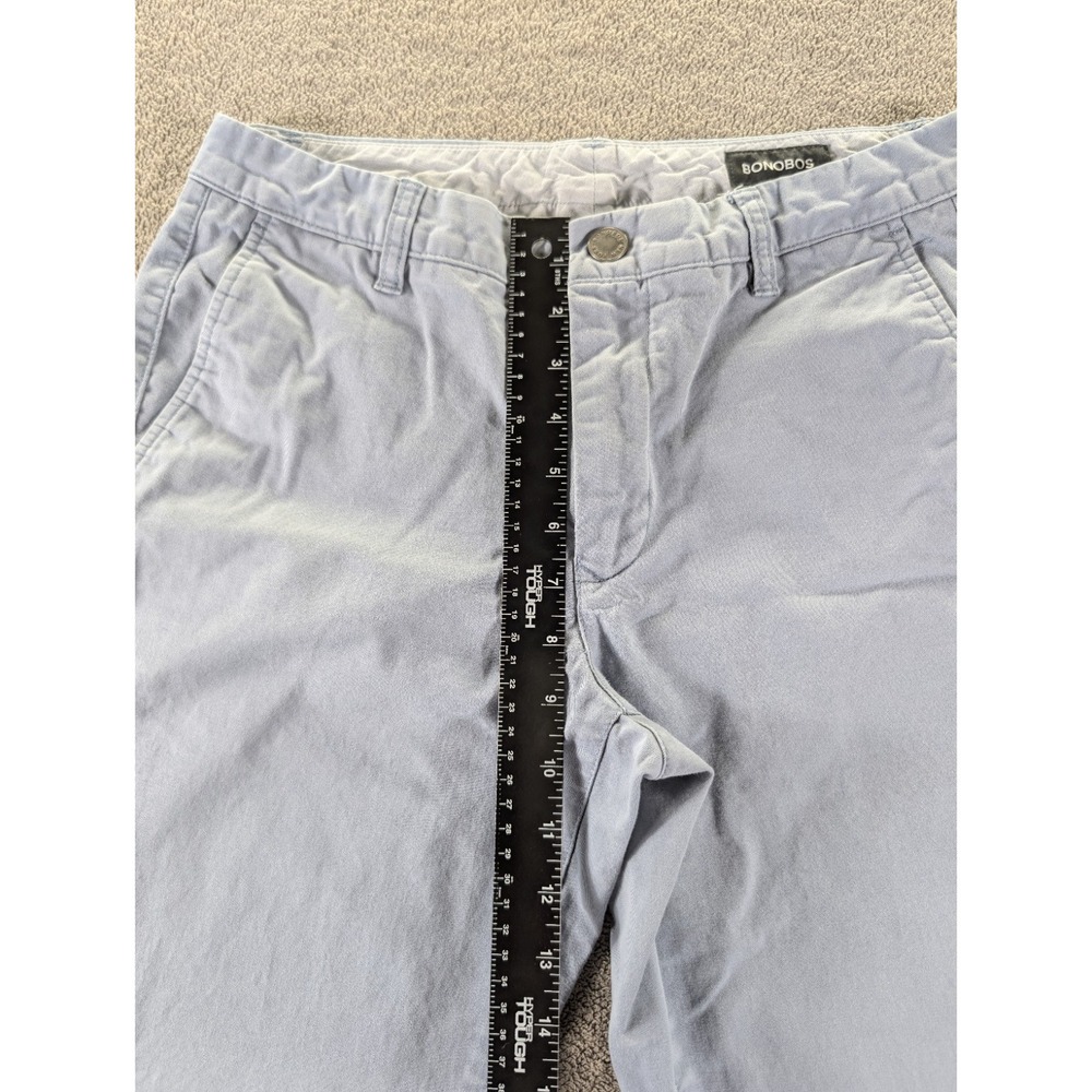 Bonobos Mens Pants Size 30/32 Blue Gray Straight Slim Fit Flat Front - Picture 3 of 15